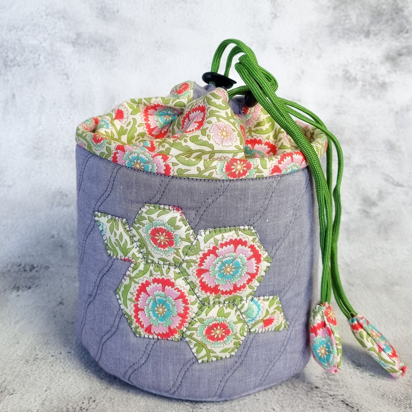 Drawstring Fabric Basket Pattern