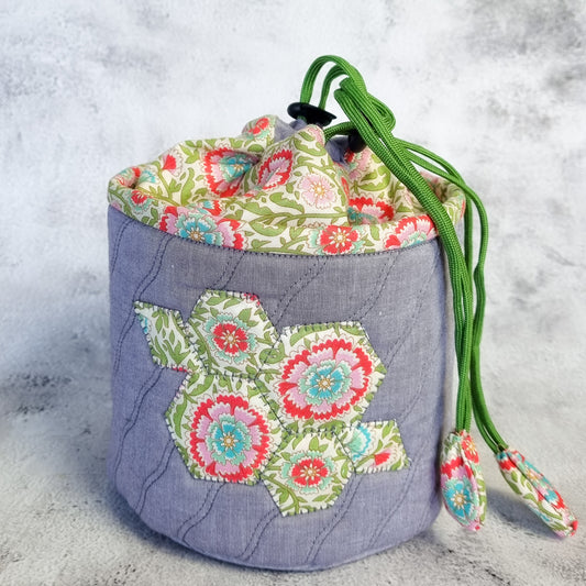 Drawstring Fabric Basket Pattern