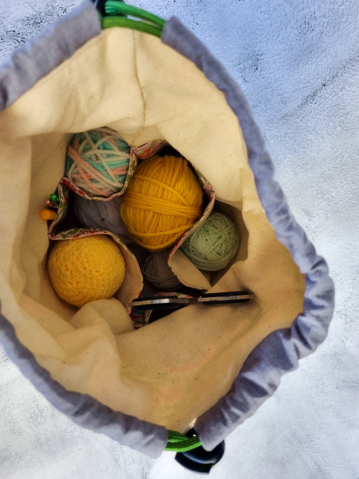 Drawstring Fabric Basket Pattern