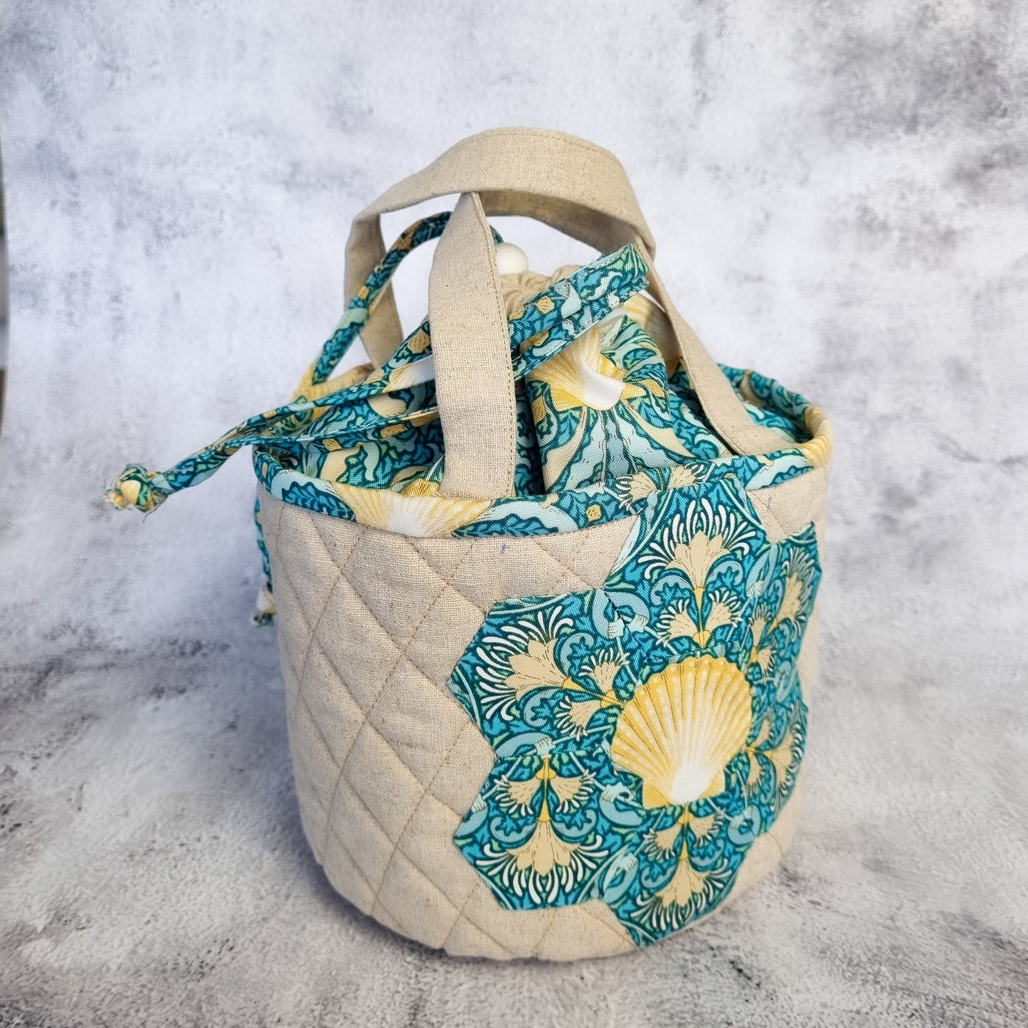 Drawstring Fabric Basket Pattern