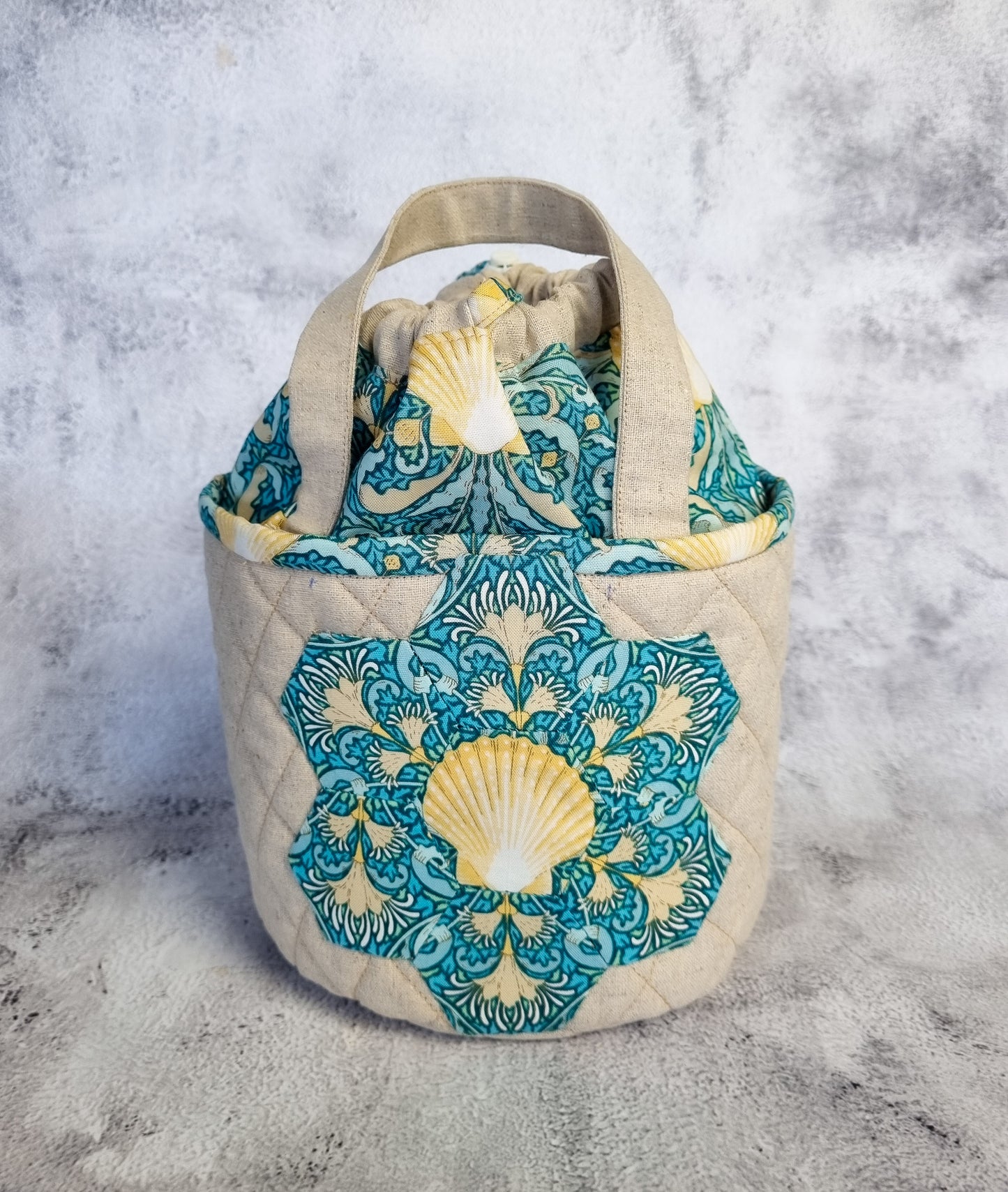 Drawstring Fabric Basket Pattern