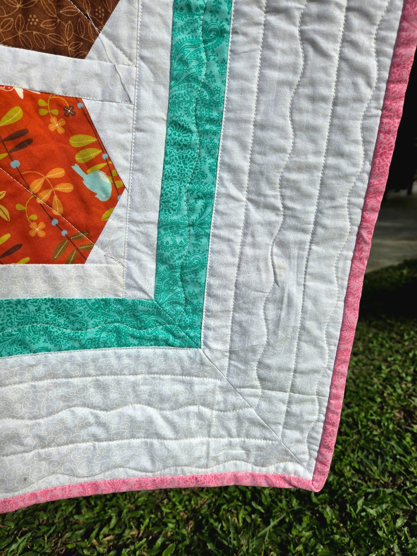 Hexagon Quilt/ Twin size Quilt Pattern