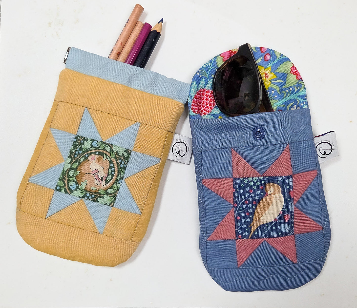 Glasses/Pencilcase Pouch PDF Sewing Pattern and Paper Piecing Pattern