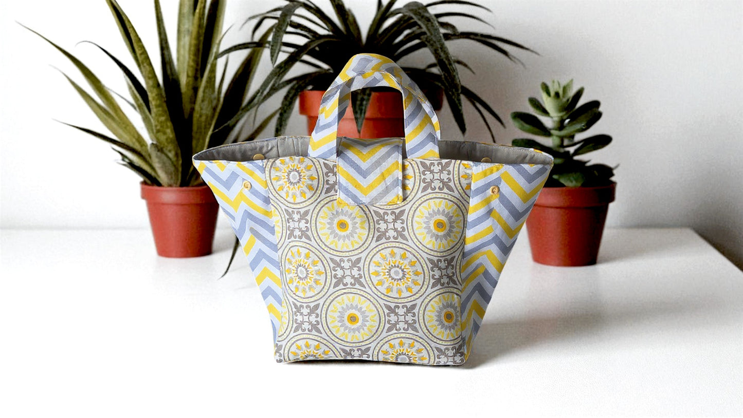 Lunch Bag & Handbag Sewing Pattern/ 2 Sizes