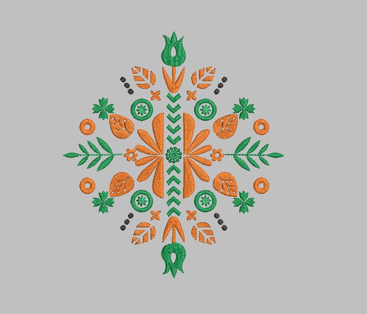 Scandinavian Folk Machine Embroidery Design