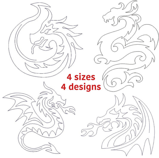 Dragon Quilt Block Embroidery Design