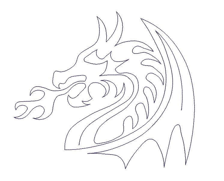 Dragon Quilt Block Embroidery Design