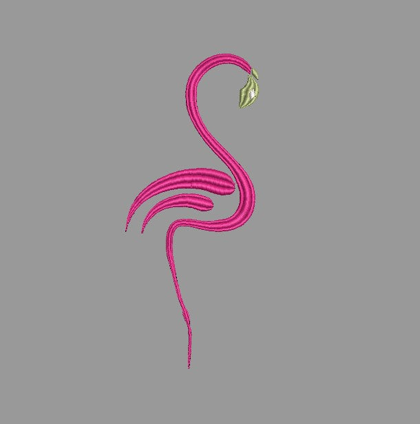 Flamingo Silhouette Machine Embroidery Designs – 5 Sizes