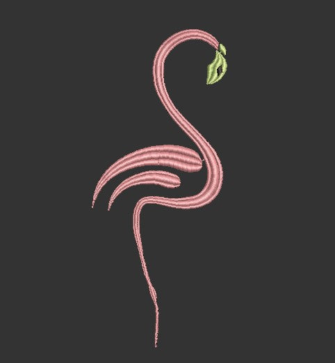 Flamingo Silhouette Machine Embroidery Designs – 5 Sizes