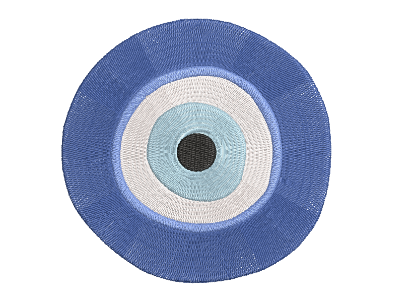 Evil Eye 🧿 Blue Eye / Nazar, Machine Embroidery Design 4 Sizes