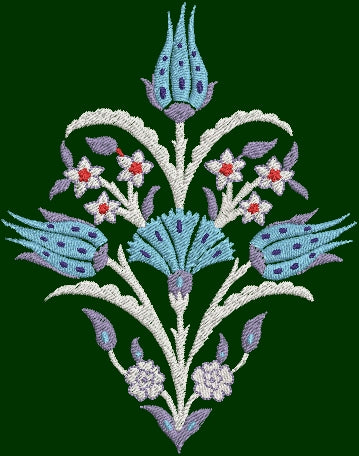 Turkish Tulip Machine Embroidery Design