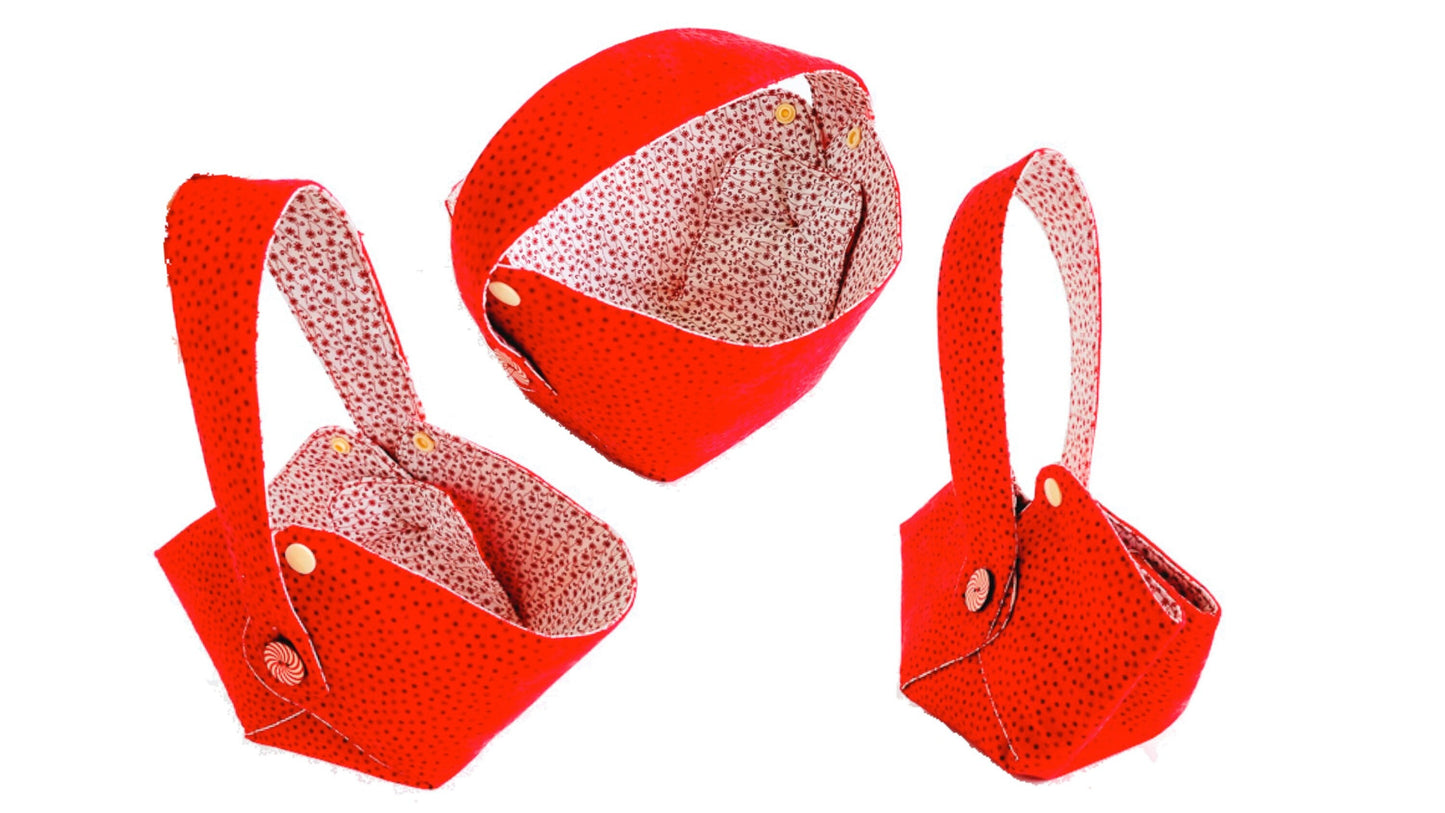 Convertible Fabric Basket Pattern/ 3 different sizes
