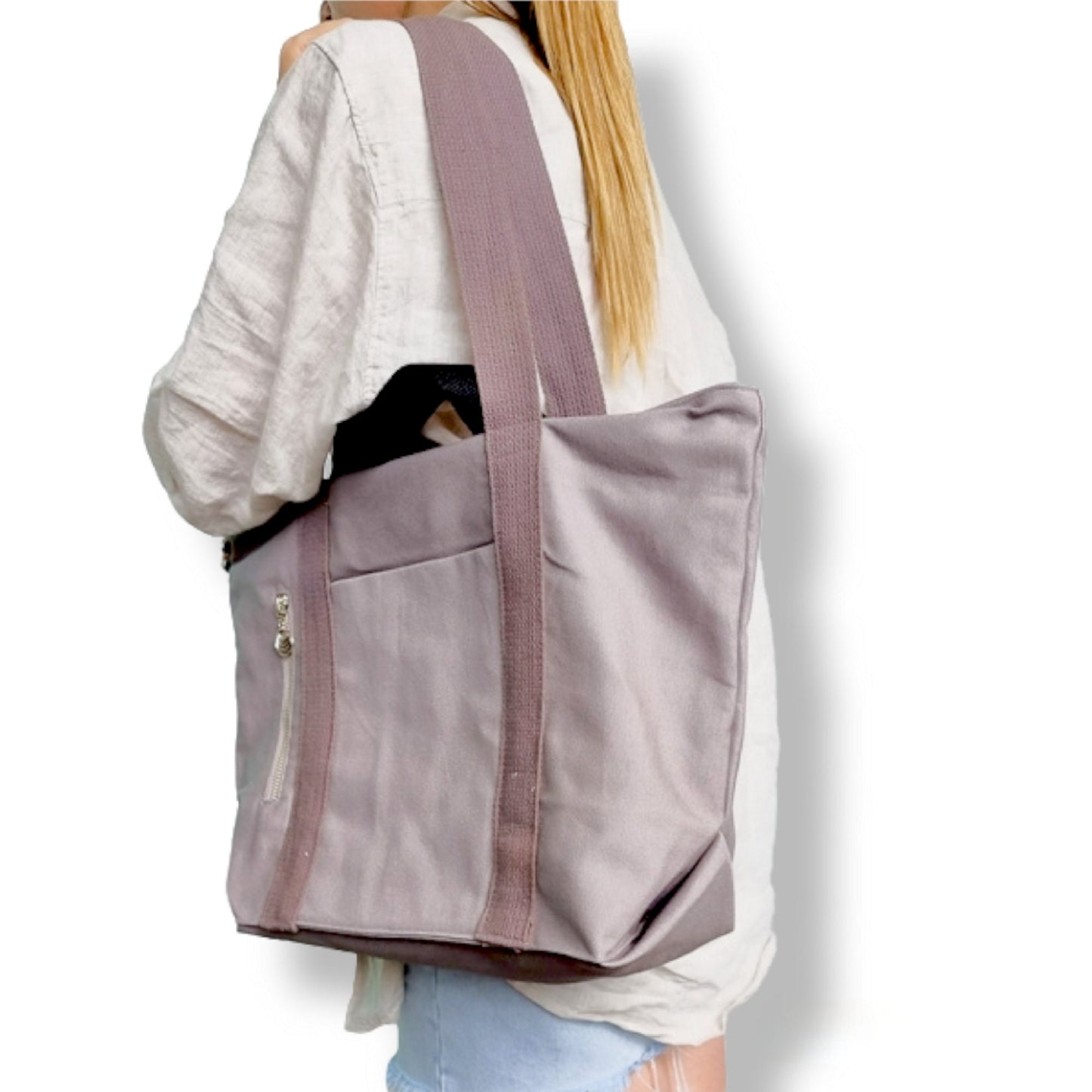 Multi pocket shopping bag/ Tote bag pattern with 2 pockets