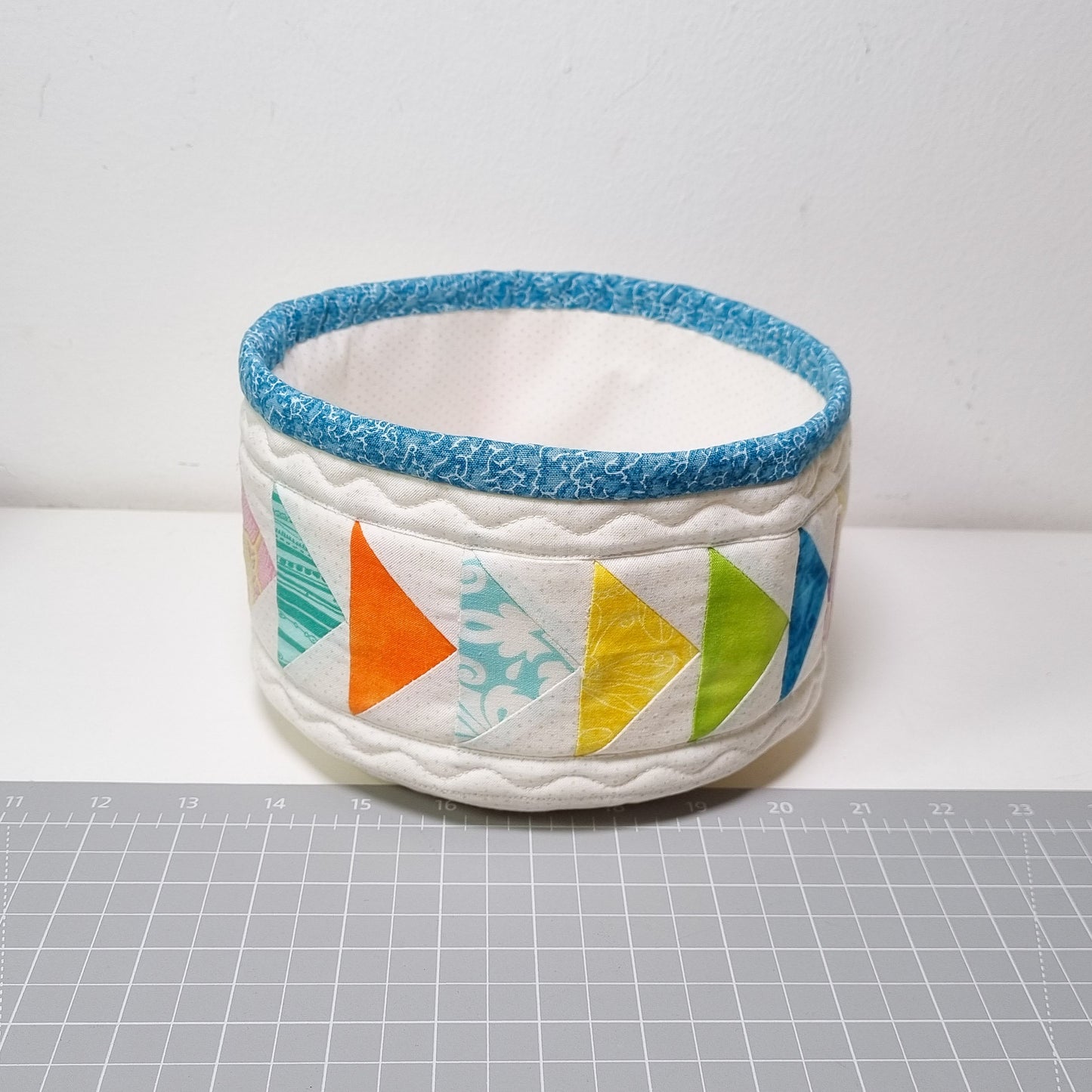 Flying Geese Fabric Basket Patterns/ 3 sizes L/M/S /PDF patterns, instruction and Video tutorial