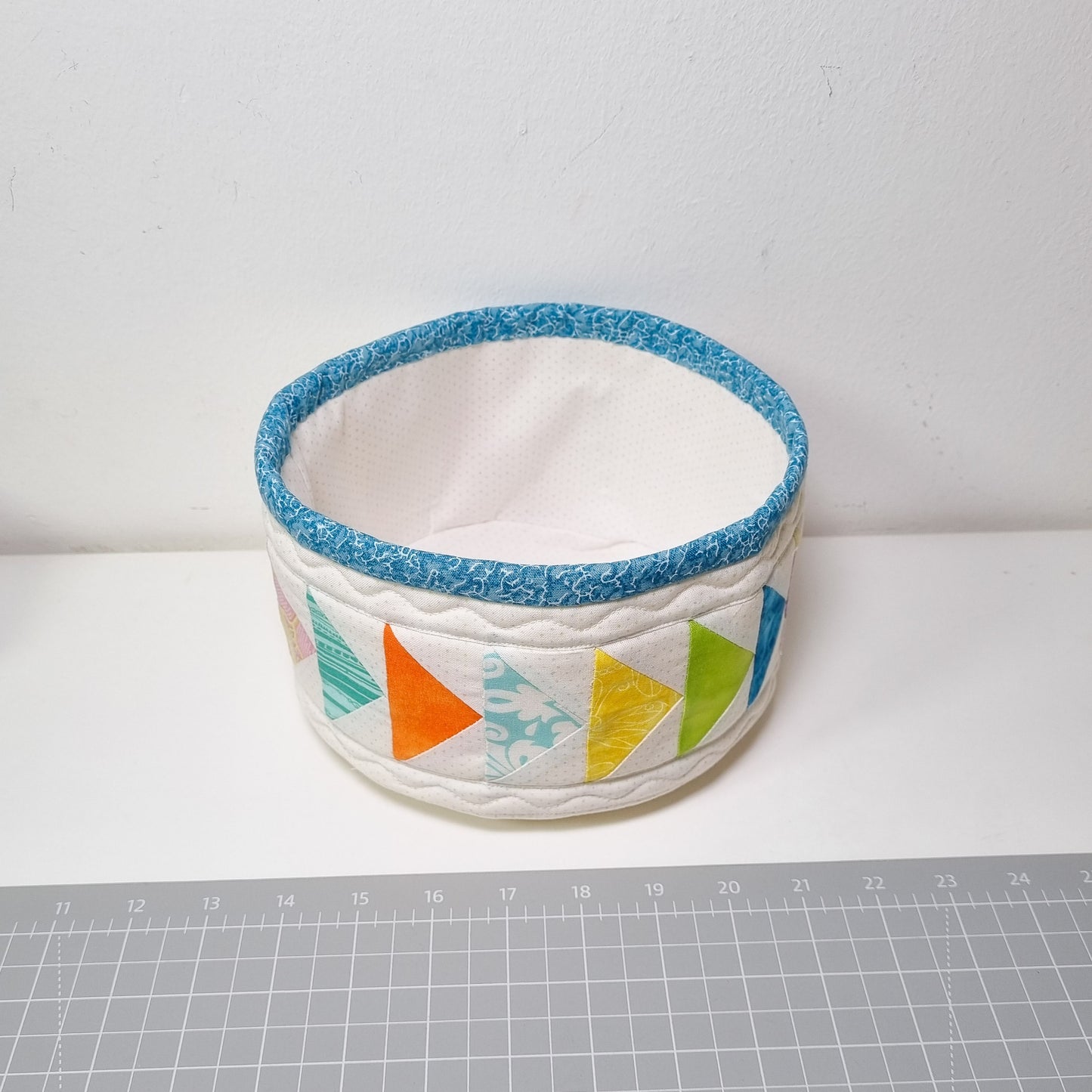 Flying Geese Fabric Basket Patterns/ 3 sizes L/M/S /PDF patterns, instruction and Video tutorial