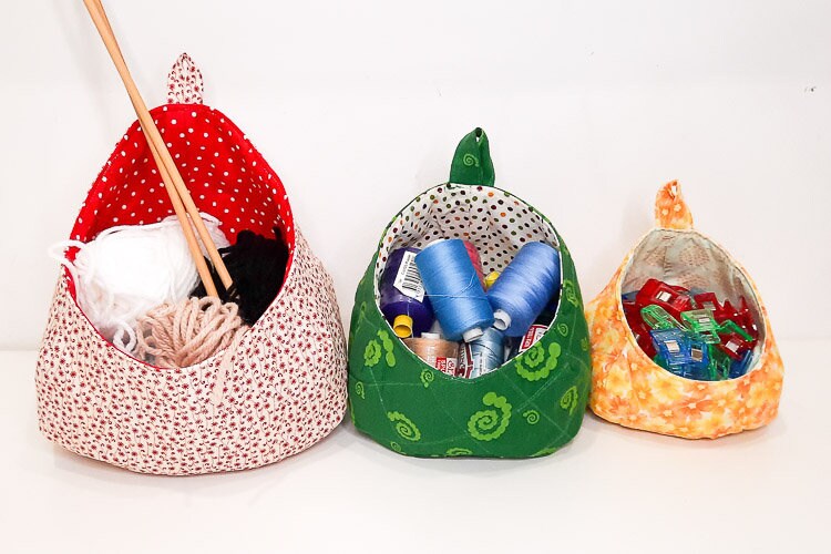 Bundle sale 4 Fabric basket pattern