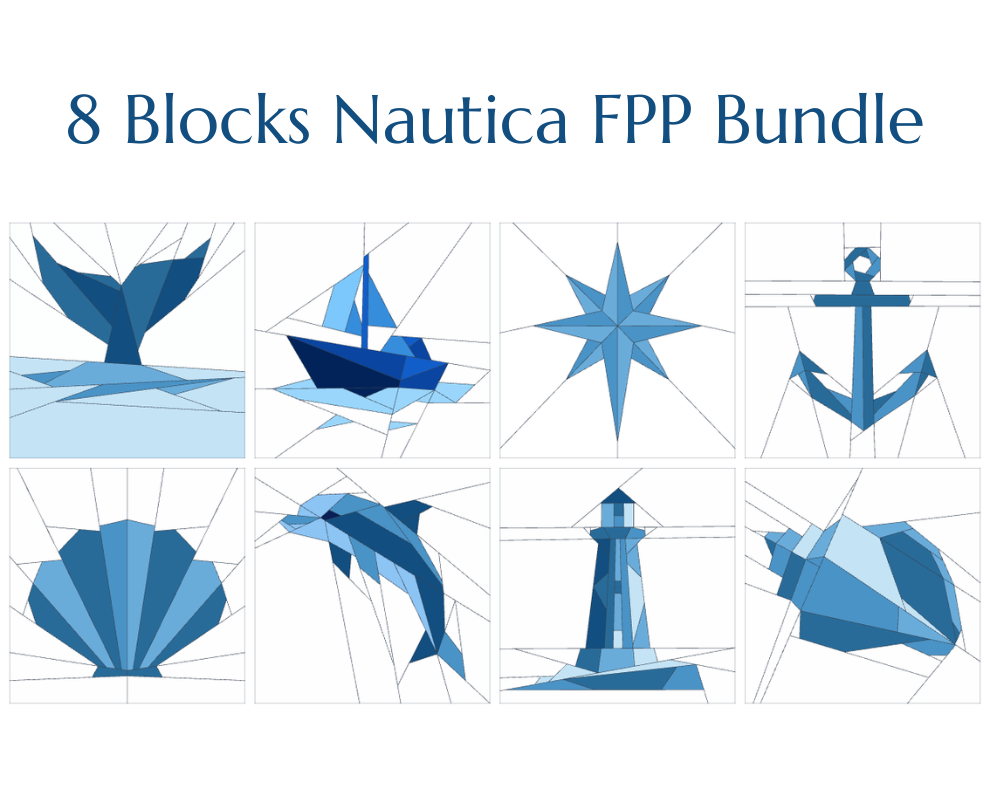 8 Nautica Foundation Paper Piecing Pattern Bundle | PDF Quilt Patterns
