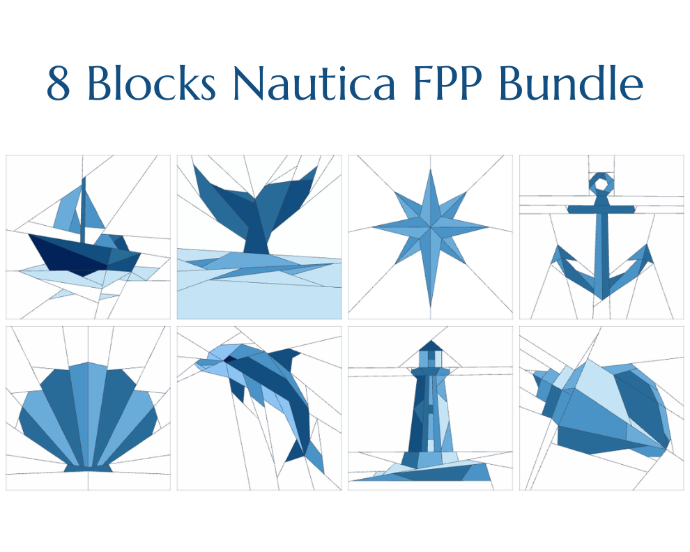 8 Nautica Foundation Paper Piecing Pattern Bundle | PDF Quilt Patterns