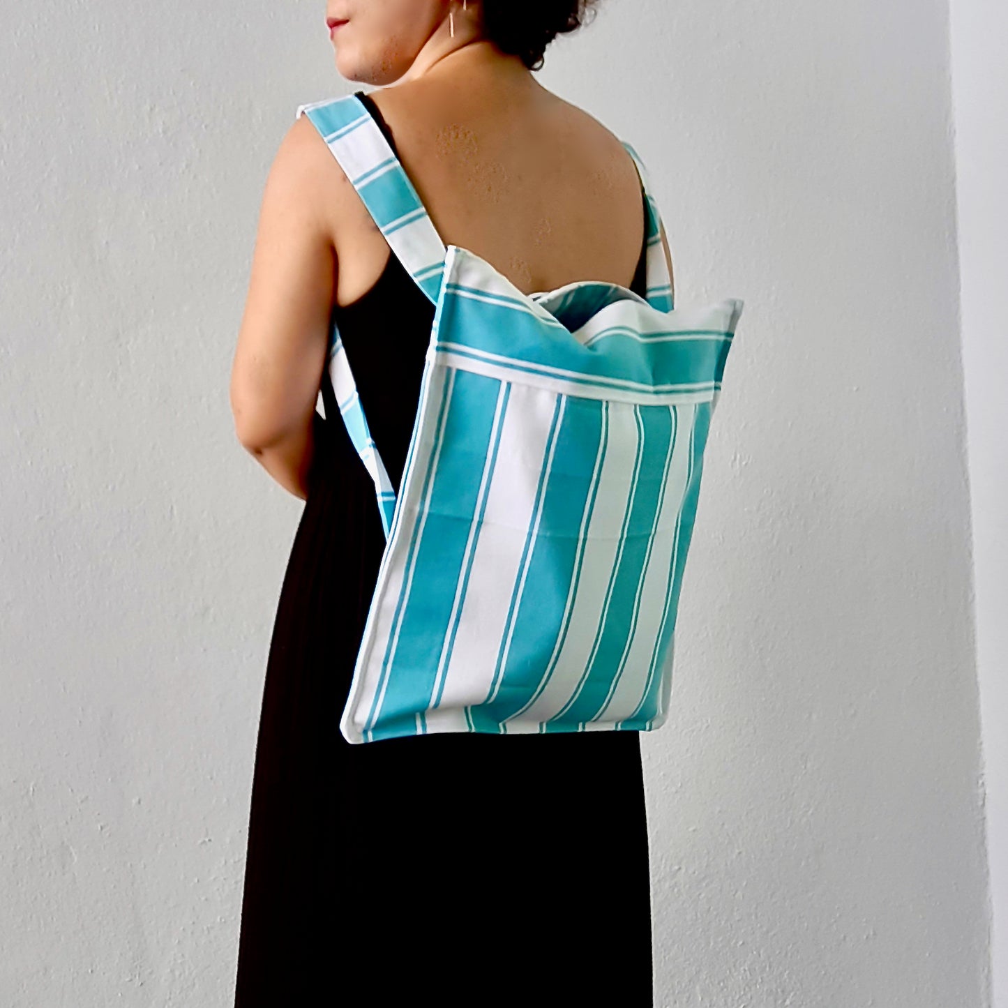 2Way Shopping Bag Pattern/ Back bag & Tote Bag/ 3 different size