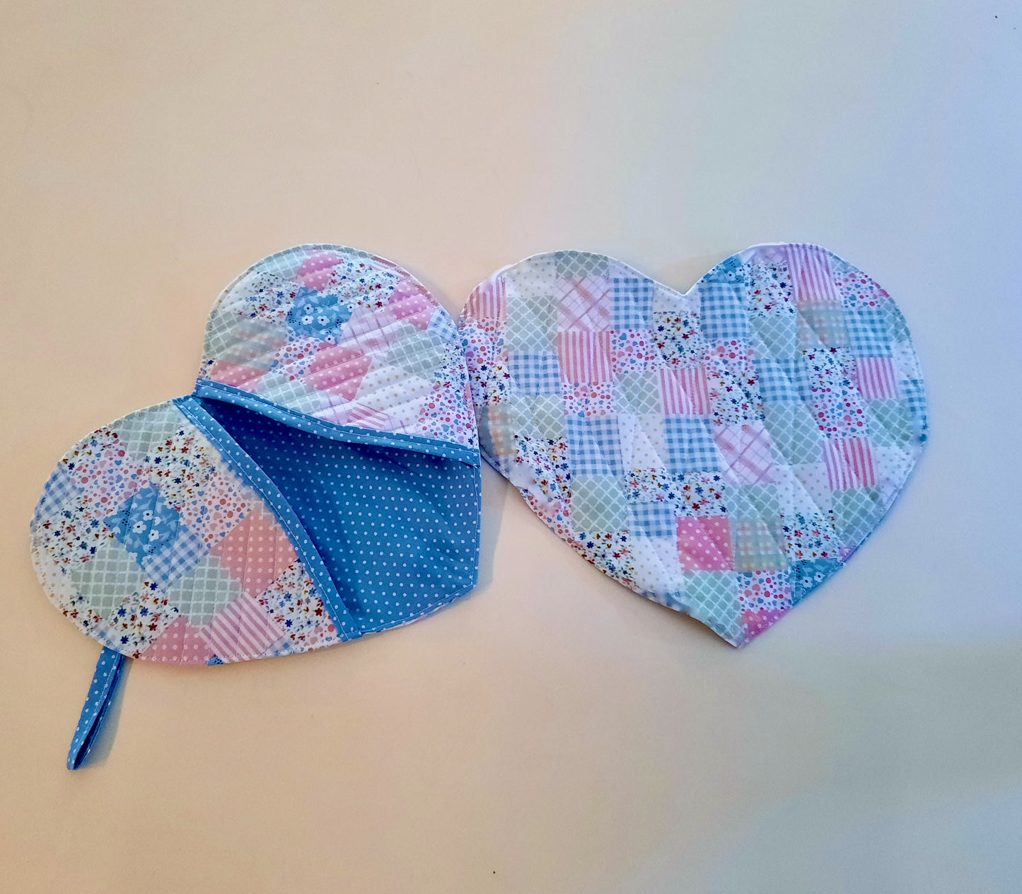 Heart Shaped Oven Mitts and Pot Holder