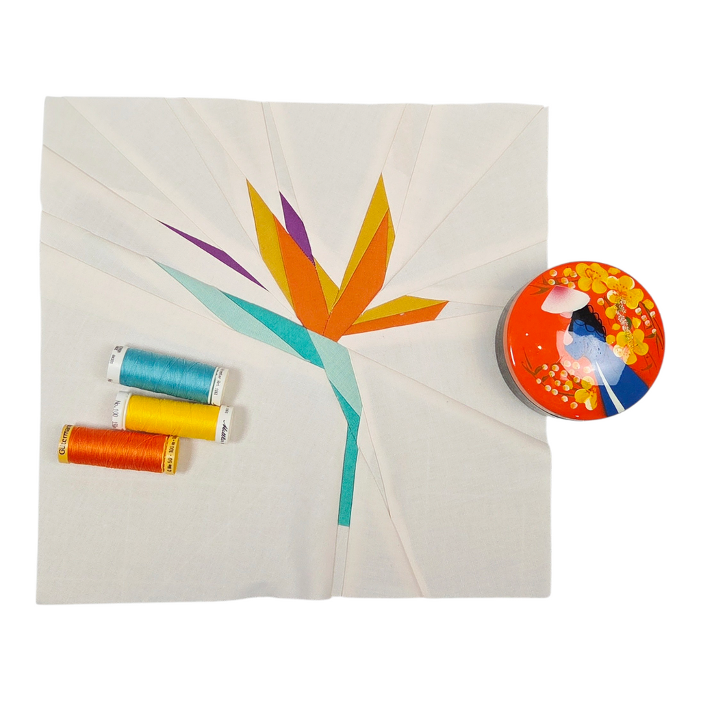 Bird of Paradise FPP Quilt Block Pattern – PDF Download | 4 Sizes Included