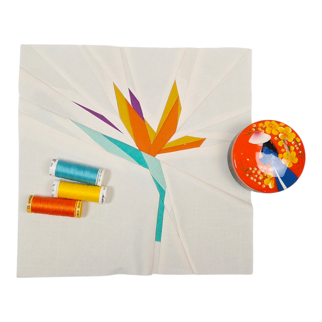 Bird of Paradise FPP Quilt Block Pattern – PDF Download | 4 Sizes Included