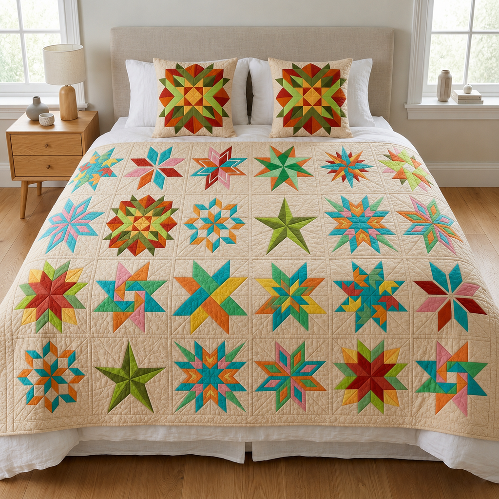 16 Star Modern Foundation Paper Piecing Pattern Bundle | PDF Quilt Patterns