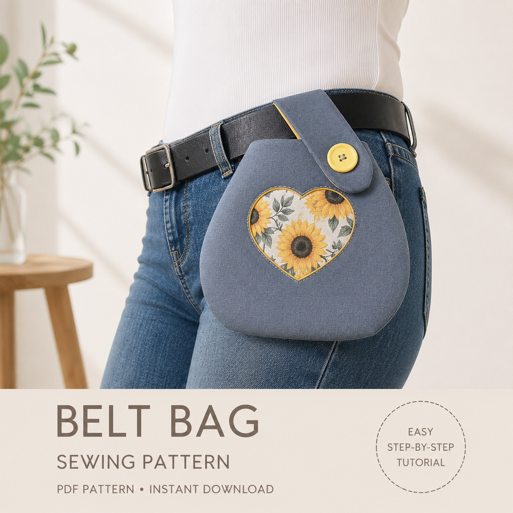 Belt Bag pattern  2 sizes/FREE Mini Pouch pattern