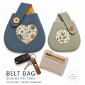 Belt Bag pattern  2 sizes/FREE Mini Pouch pattern
