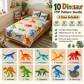 10 Dinosaur FPP Pattern Bundle | Foundation Paper Piecing Quilt Blocks | 4 Sizes | PDF Download