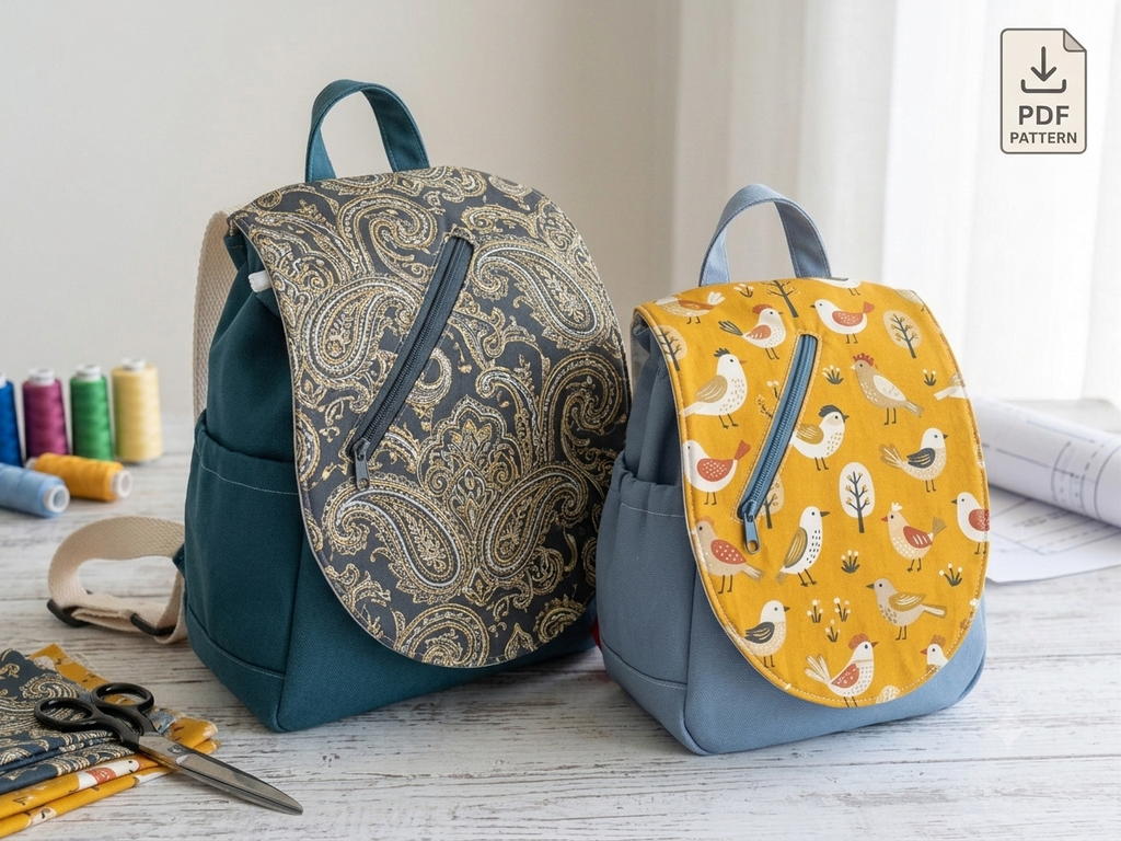 Backpack Sewing Pattern/ Children Back Bag 2 different sizes.