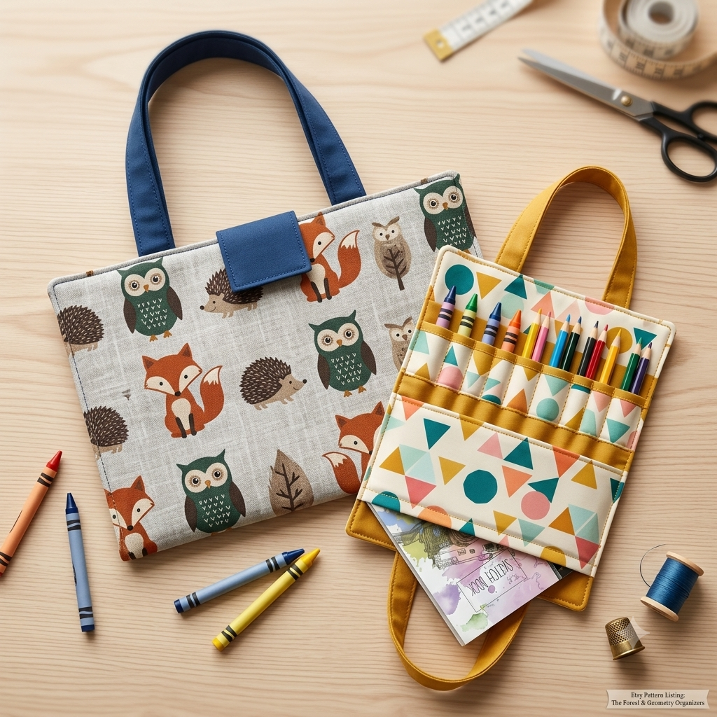 Crayon Bag Pattern / 2 sizes