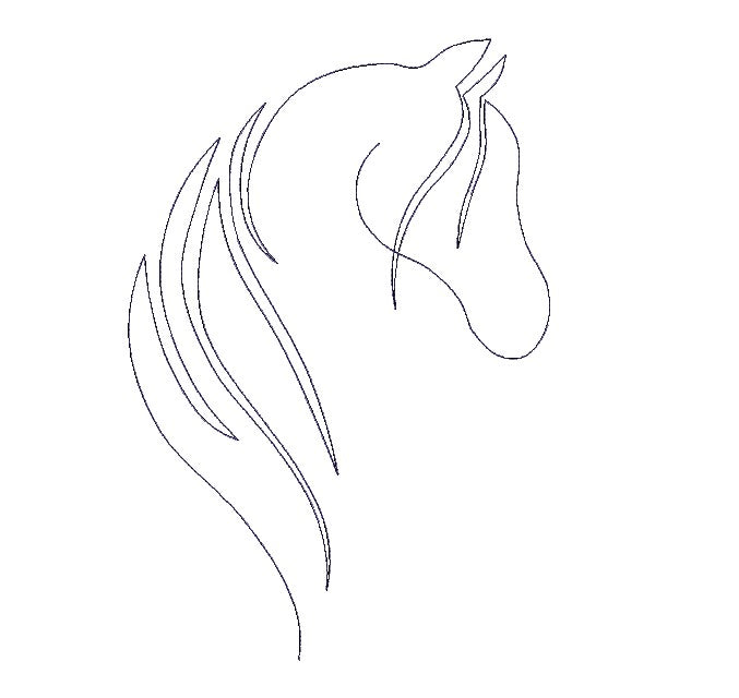 Horse Quilt Block Embroidery Design
