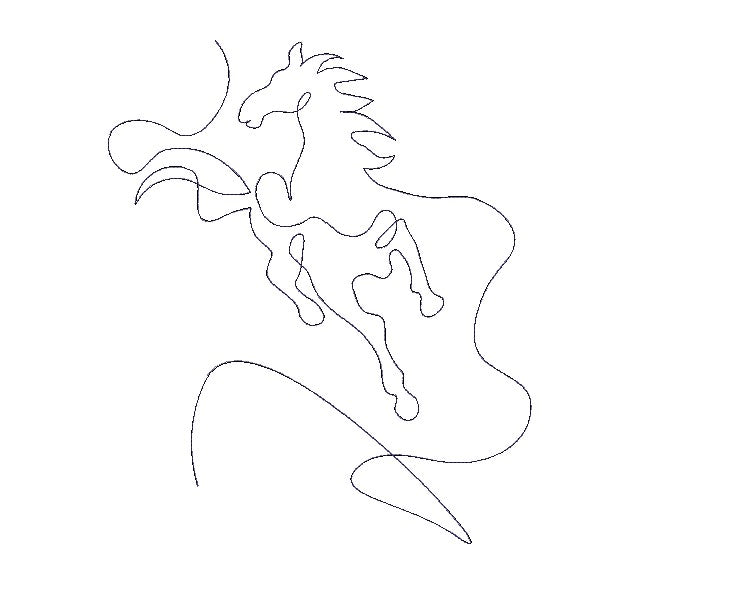 Horse Quilt Block Embroidery Design