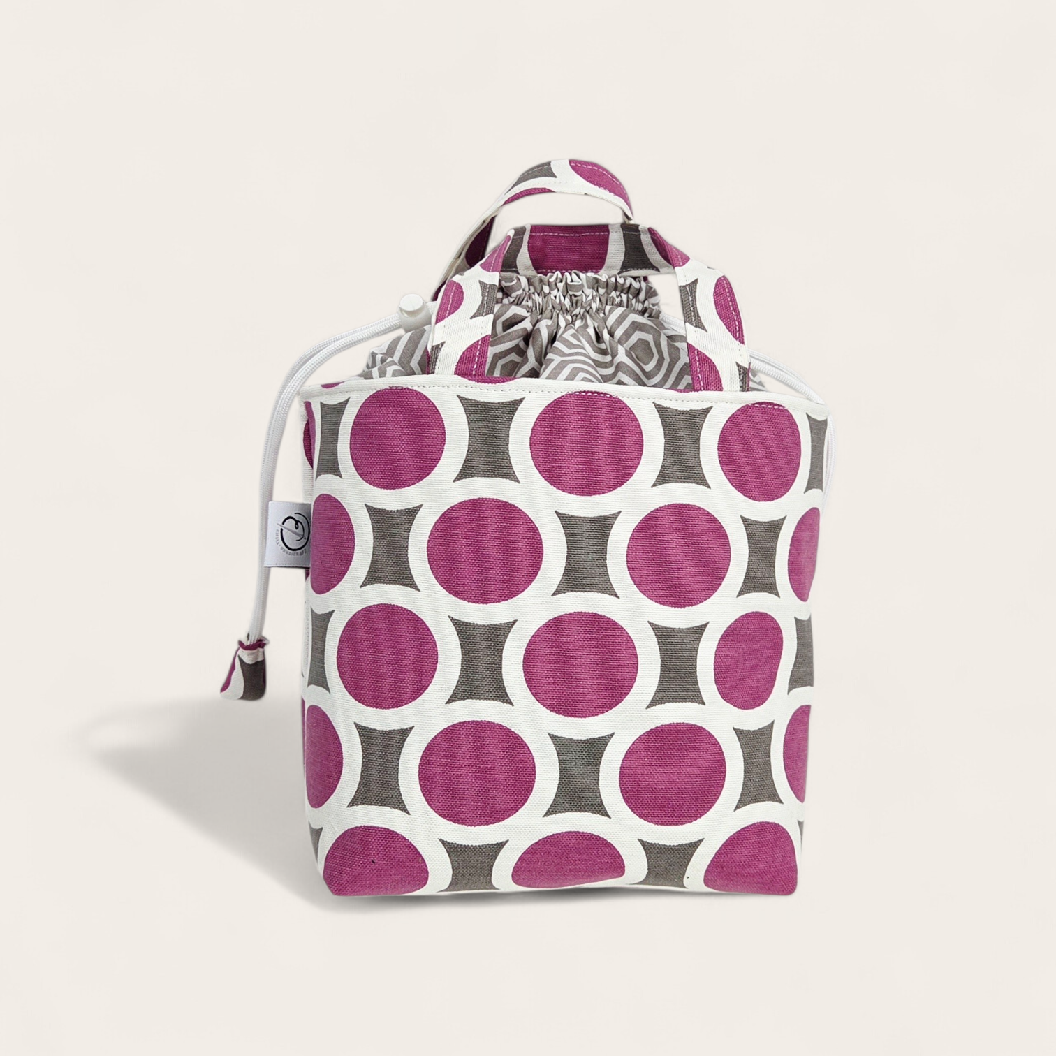 Drawstring Handbag PDF Pattern / 2 sizes with video tutorial
