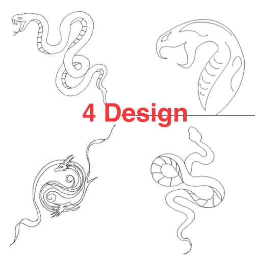 Snake Quilt Block Embroidery Design/ Chinese zodiac