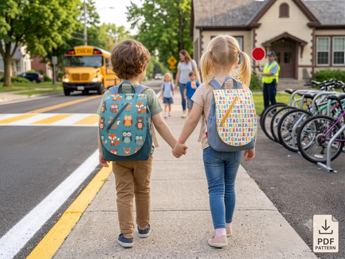 Backpack Sewing Pattern/ Children Back Bag 2 different sizes.