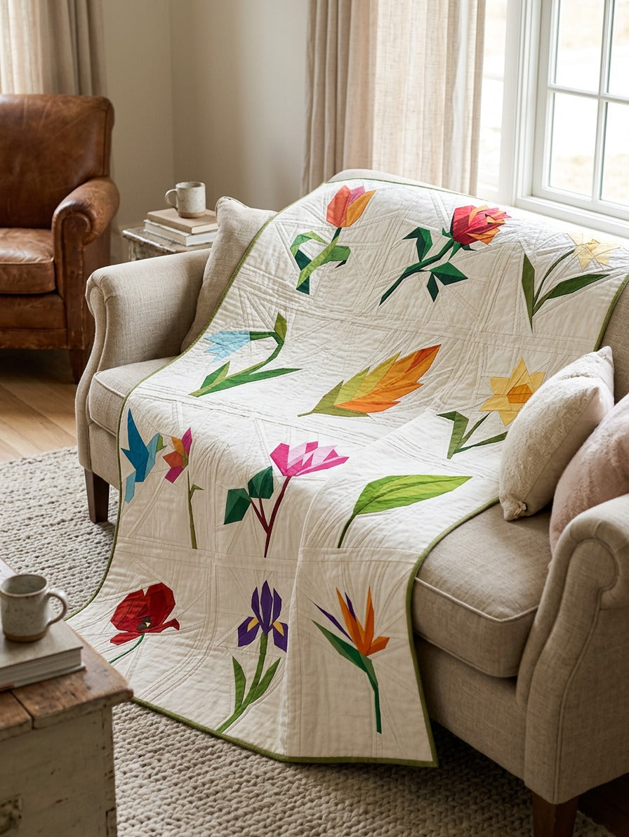 12 Flower Foundation Paper Piecing Pattern Bundle | PDF Quilt Patterns