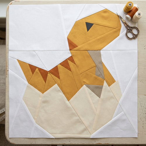 Baby Trex FPP Quilt Block Pattern – PDF Download | 4 Sizes Included