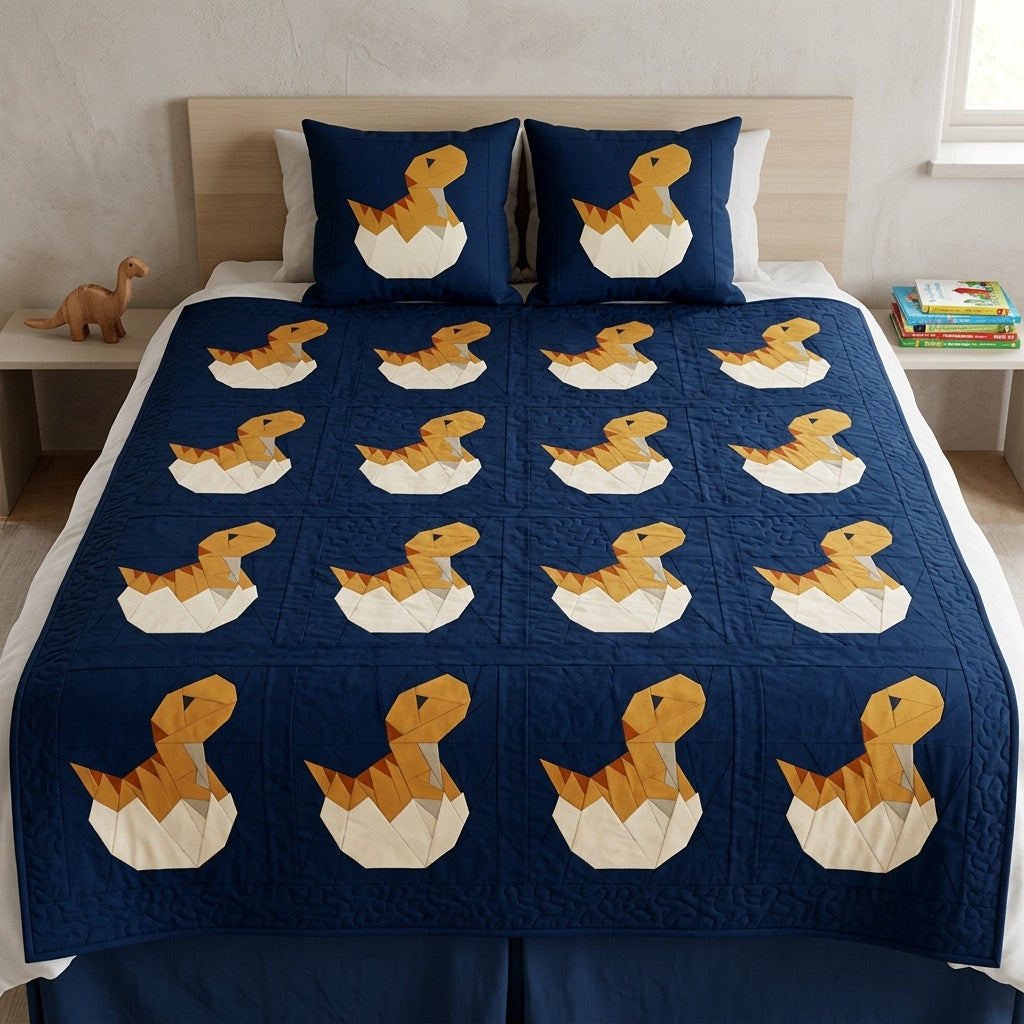 Baby Trex FPP Quilt Block Pattern – PDF Download | 4 Sizes Included