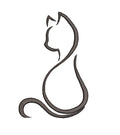 Cat Silhouette Machine Embroidery Designs – 5 Sizes