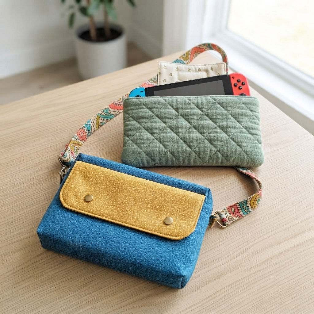 Game console Bag  and Pouch pattern together.