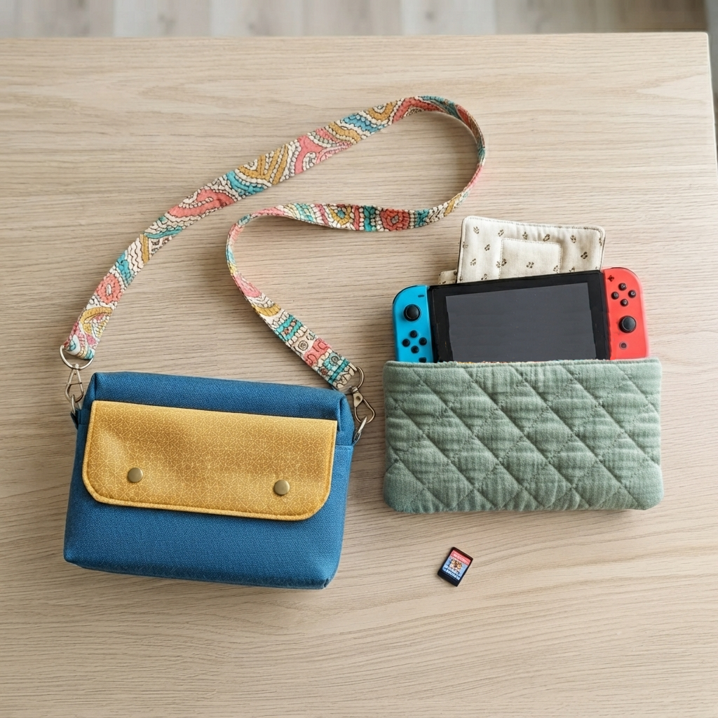 Game console Bag  and Pouch pattern together.