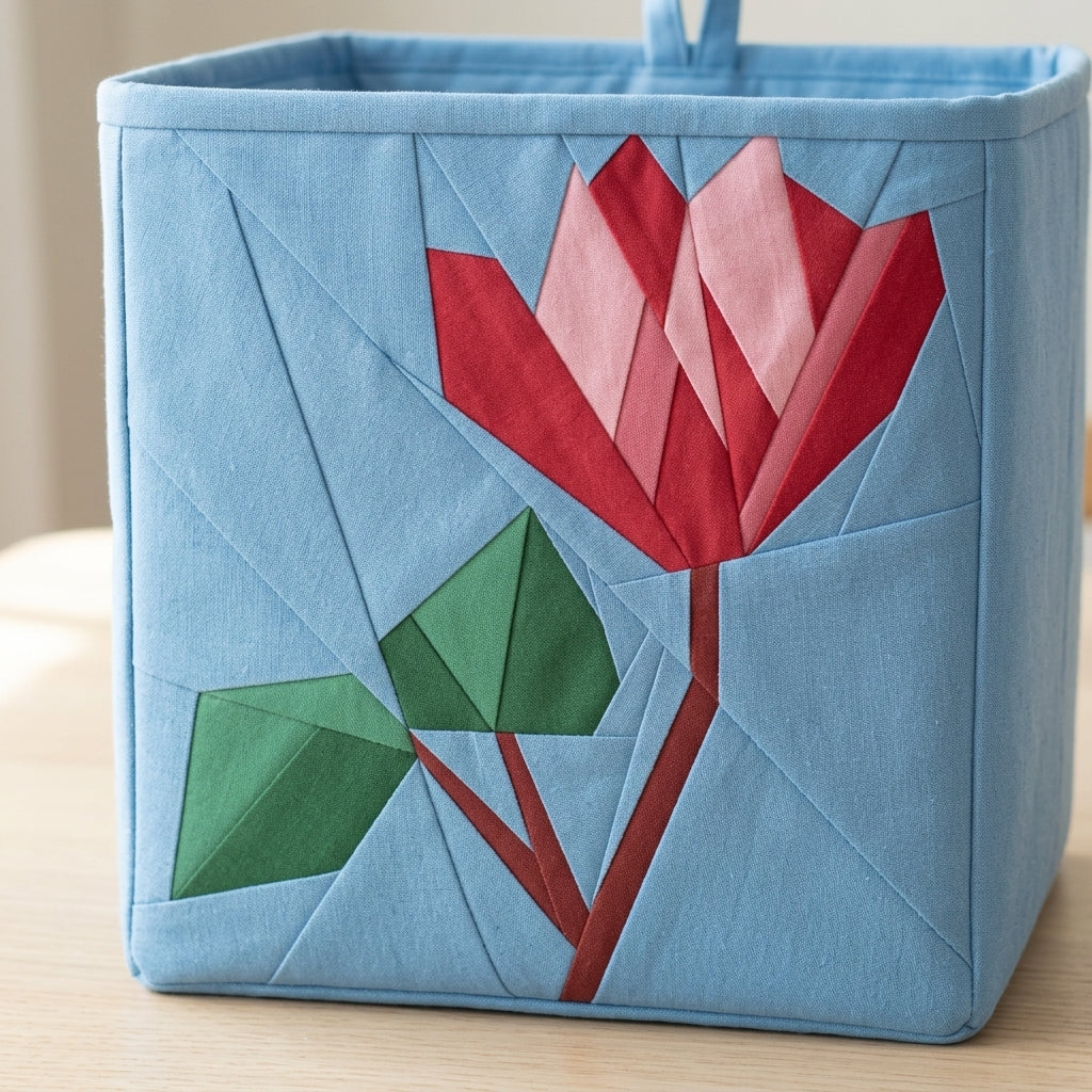 Cyclamen  FPP Quilt Block Pattern / 4 Sizes Included – PDF Download