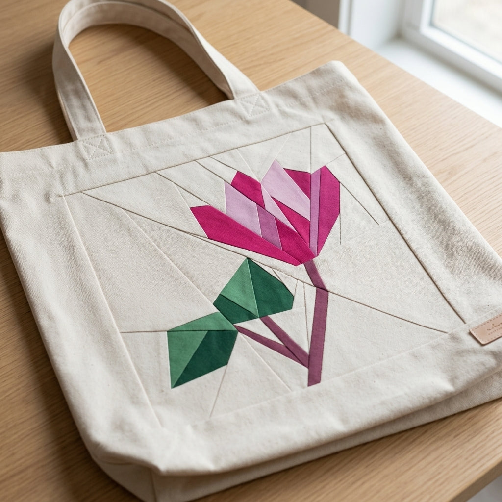 Cyclamen  FPP Quilt Block Pattern / 4 Sizes Included – PDF Download