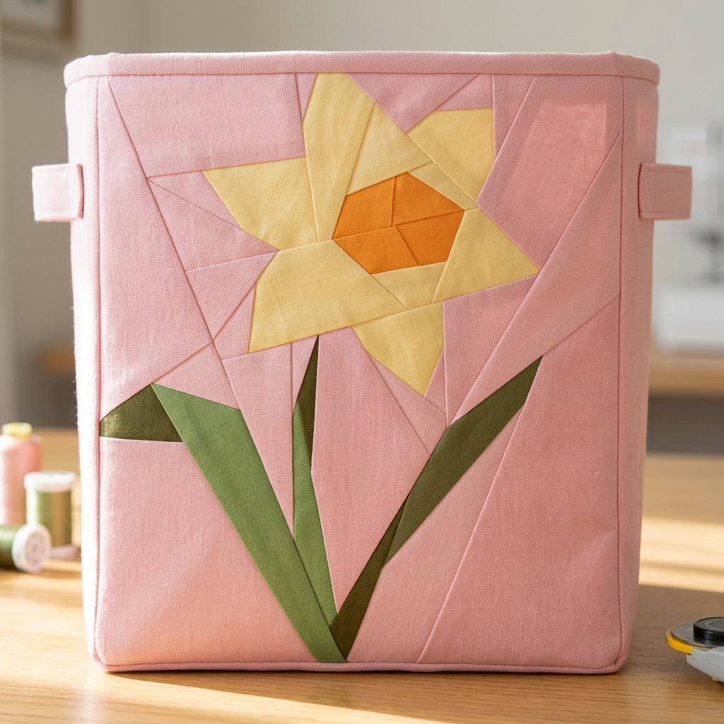 Daffodil  FPP Quilt Block Pattern / 4 Sizes Included – PDF Download