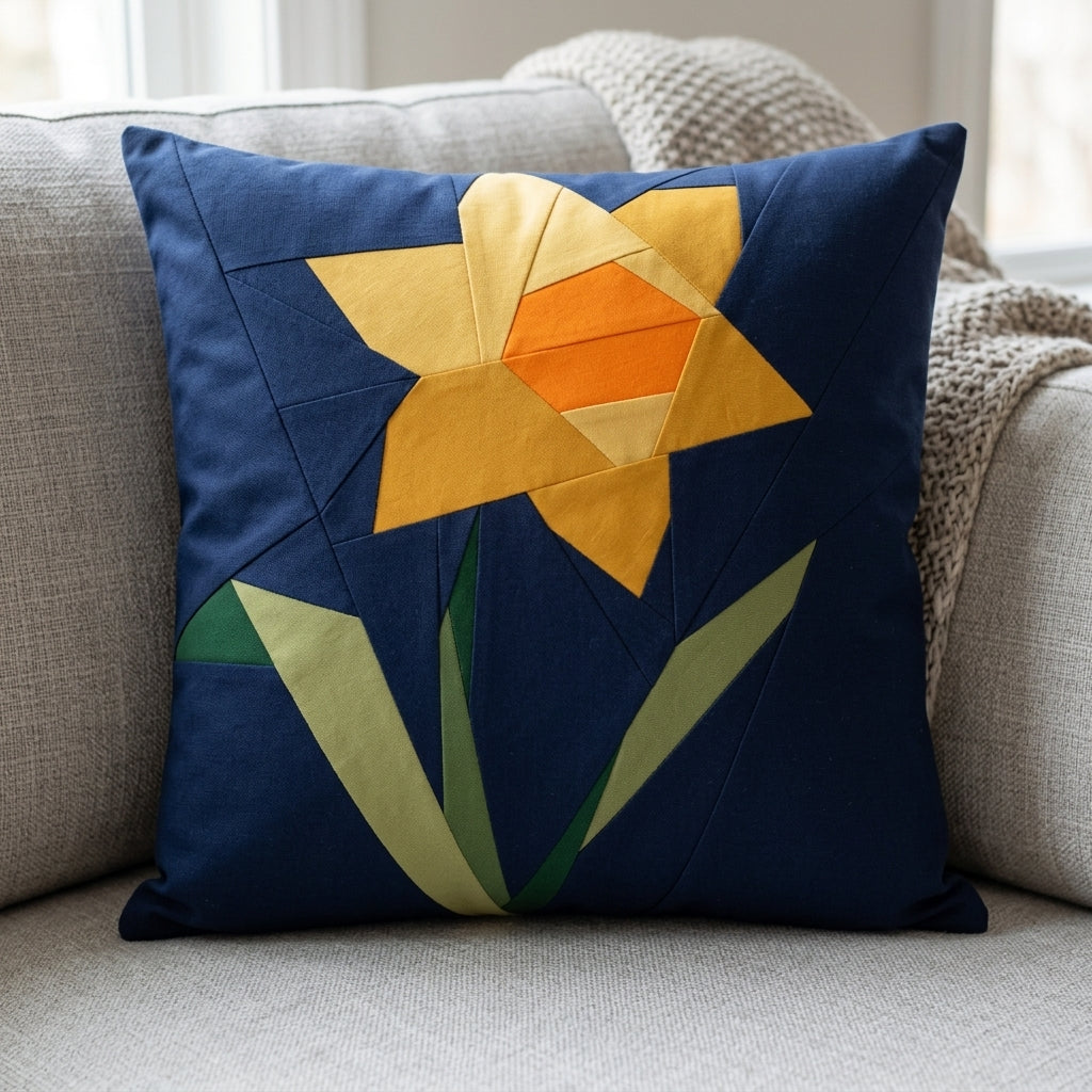 Daffodil  FPP Quilt Block Pattern / 4 Sizes Included – PDF Download