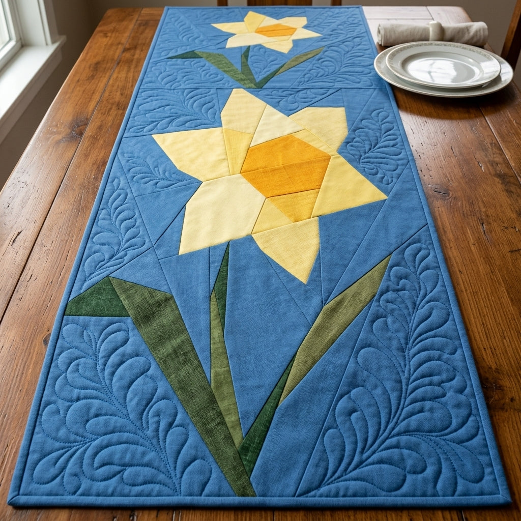 Daffodil  FPP Quilt Block Pattern / 4 Sizes Included – PDF Download