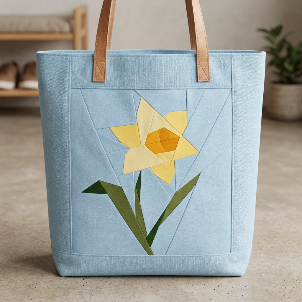 Daffodil  FPP Quilt Block Pattern / 4 Sizes Included – PDF Download