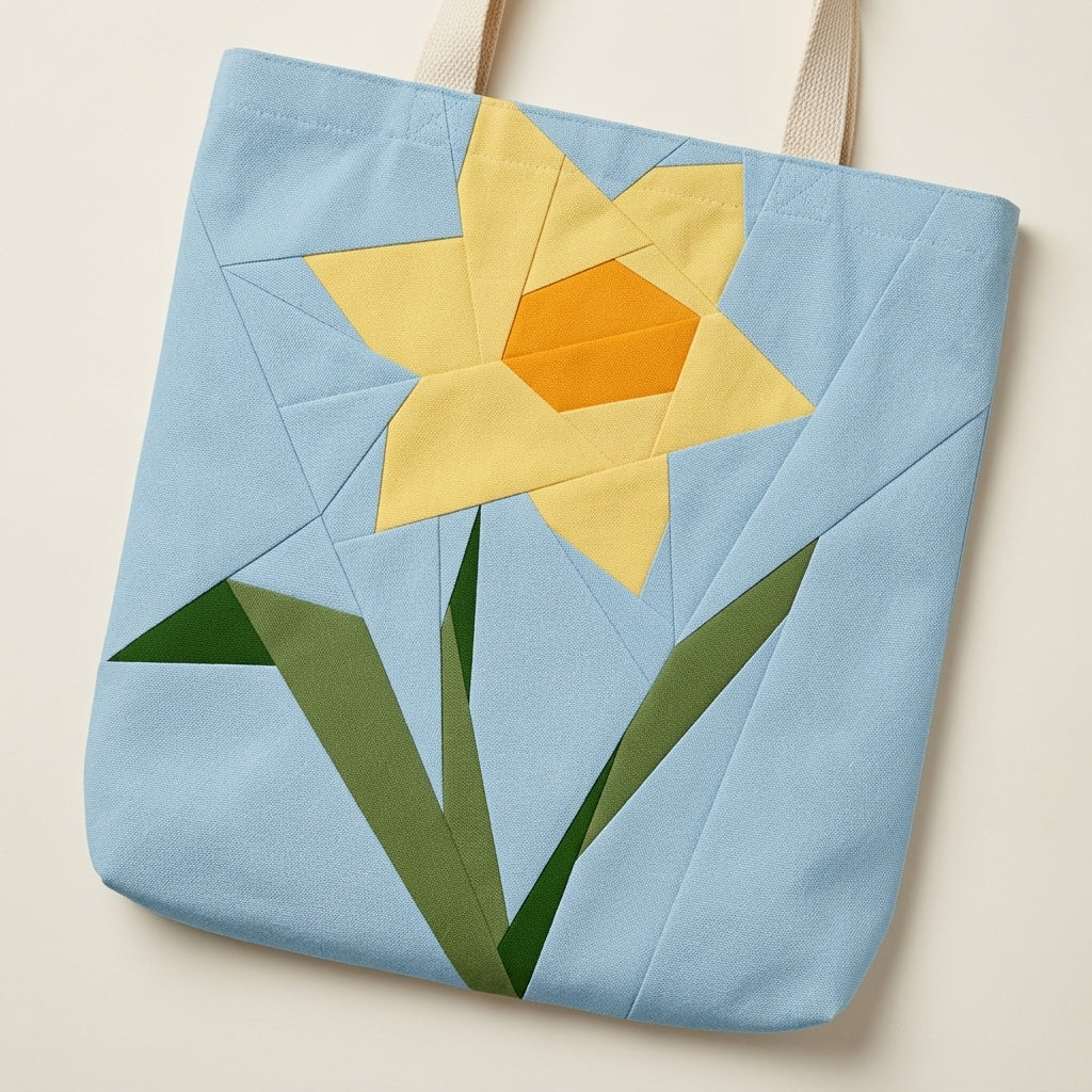 Daffodil  FPP Quilt Block Pattern / 4 Sizes Included – PDF Download